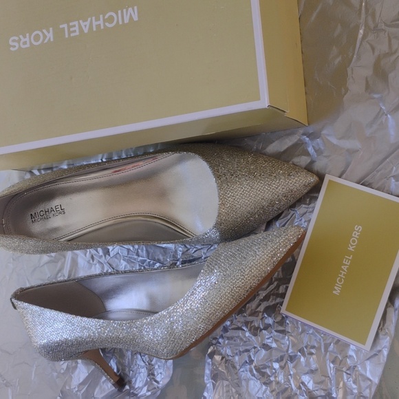 Michael Kors Flex Kitten Pump Glitter/Metallic size 11 - Picture 3 of 8